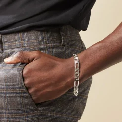 Bracelet Vivian Maille Alternee 1/3 Argent Blanc