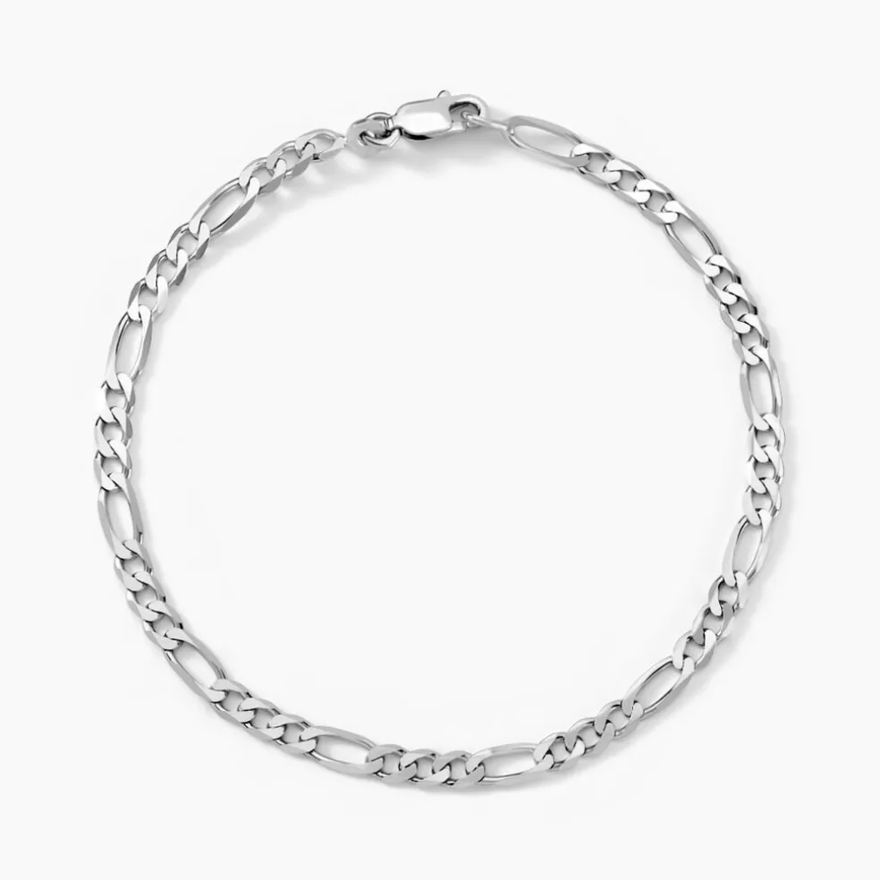 Bracelet Vivian Maille Alternee 1/3 Argent Blanc