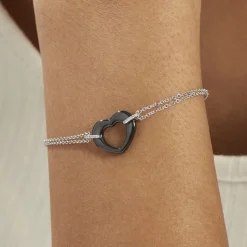 Bracelet Vivianne Argent Blanc Oxyde De Zirconium Et Céramique