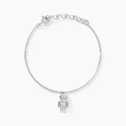 Bracelet Wallie Argent Blanc Oxyde De Zirconium