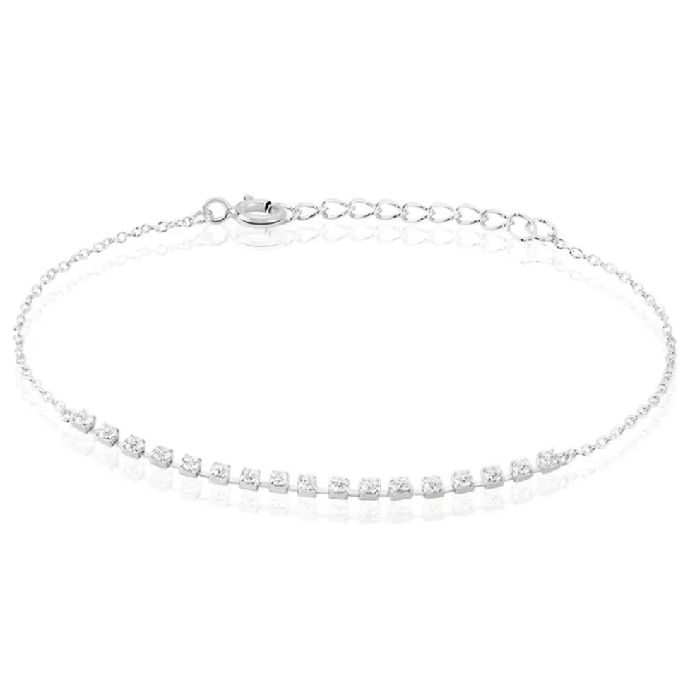 Bracelet Whitney Argent Blanc Oxyde De Zirconium