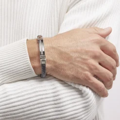 Bracelet Yannick Acier Blanc