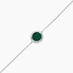 Bracelet Zea Argent Blanc Malachite