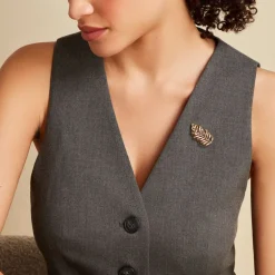 Broche Kamara Plaqué Or Jaune