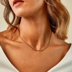 Chaine Ambra Acier Jaune