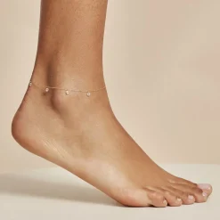 Chaine De Cheville Or Jaune Leucitica Oxydes De Zirconium