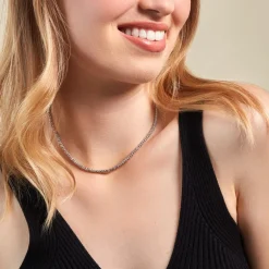 Chaine Nahila Argent Blanc