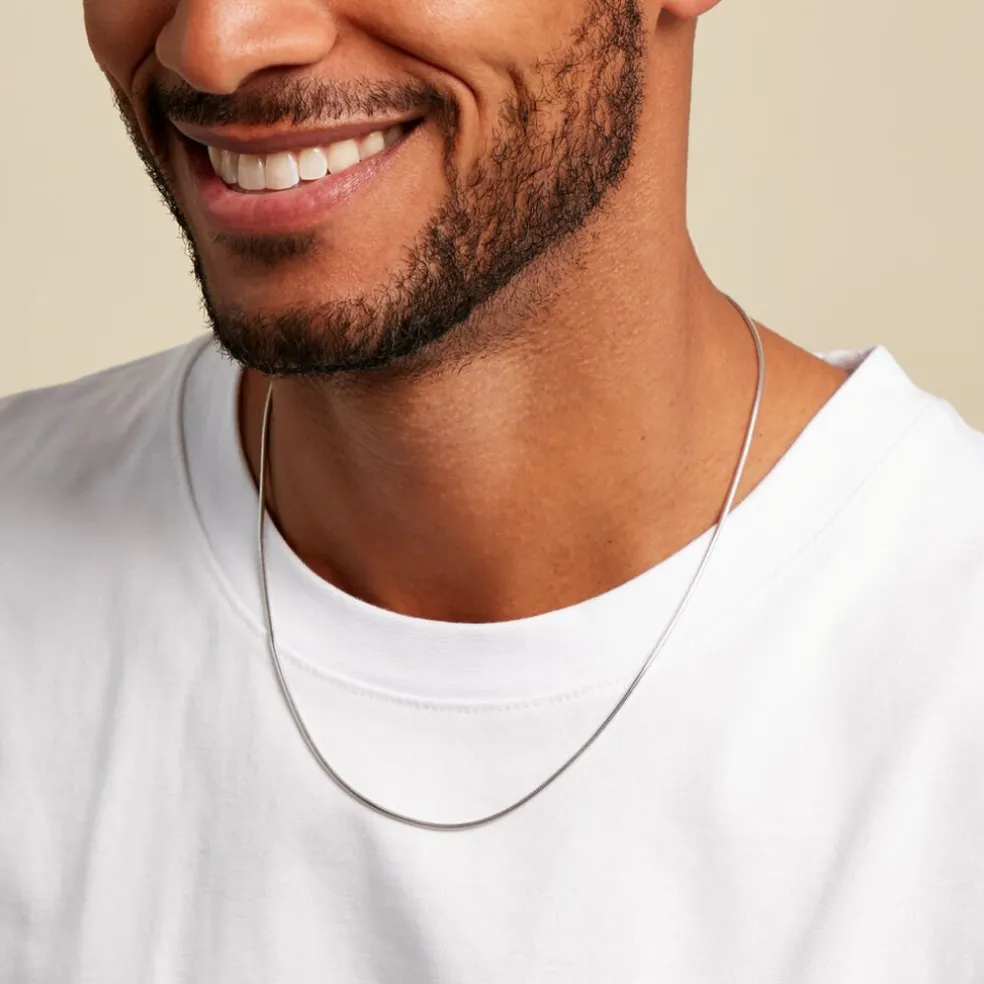 Chaine Nino Argent Blanc