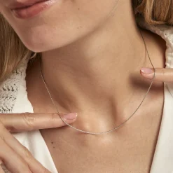 Chaine Tamsina Argent Blanc