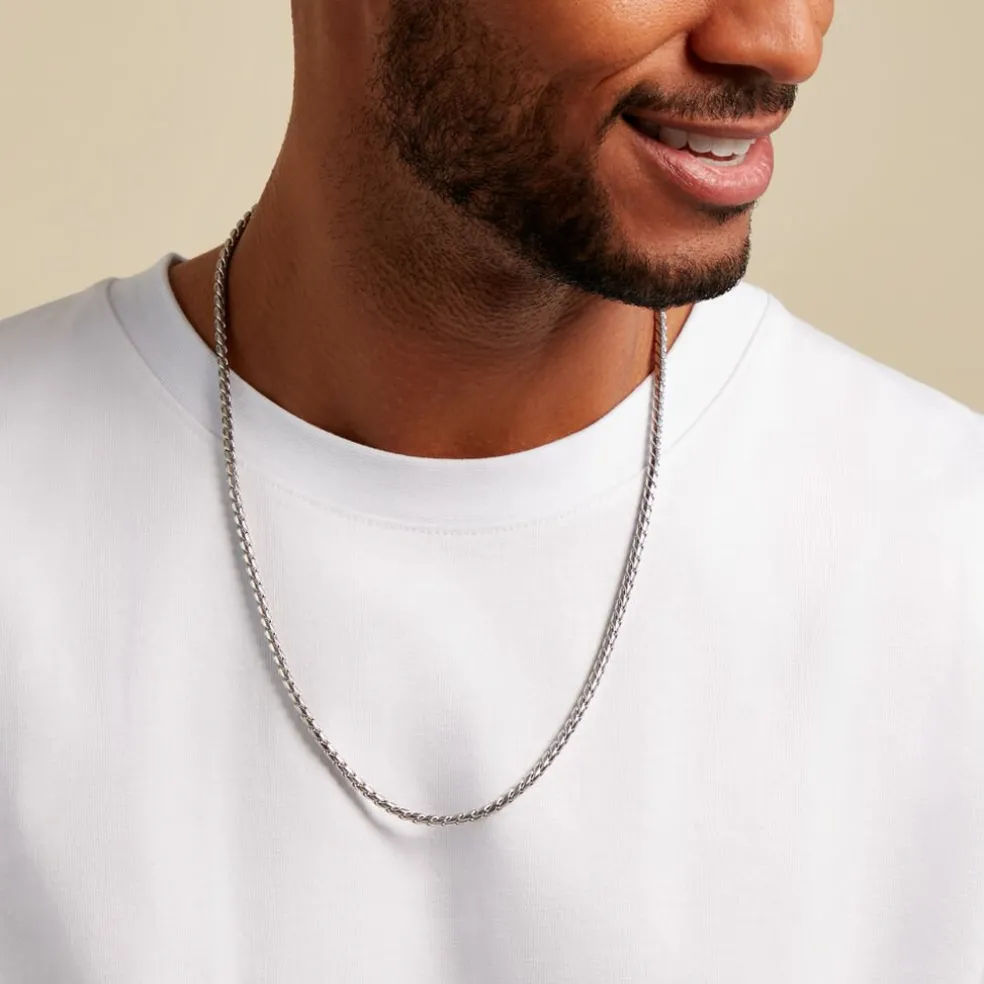 Chaine Vano Acier Blanc