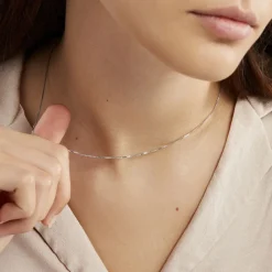 Chaîne Alyze Argent Blanc