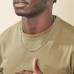 Chaîne Anilo Maille Alternée Argent Blanc