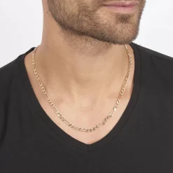 Chaîne Bixente Maille Alternee 1/3 Plaqué Or Jaune