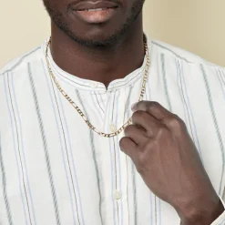 Chaîne Bixente Maille Alternee 1/3 Plaqué Or Jaune