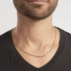 Chaîne Cameo Maille Alternee 1/3 Or Bicolore