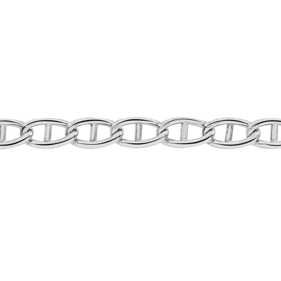 Chaîne Capucin Or Blanc Maille Marine Plate