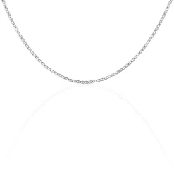 Chaîne Capucin Or Blanc Maille Marine Plate