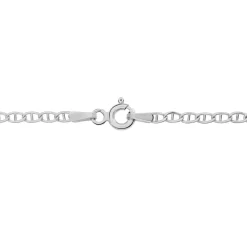 Chaîne Capucin Or Blanc Maille Marine Plate