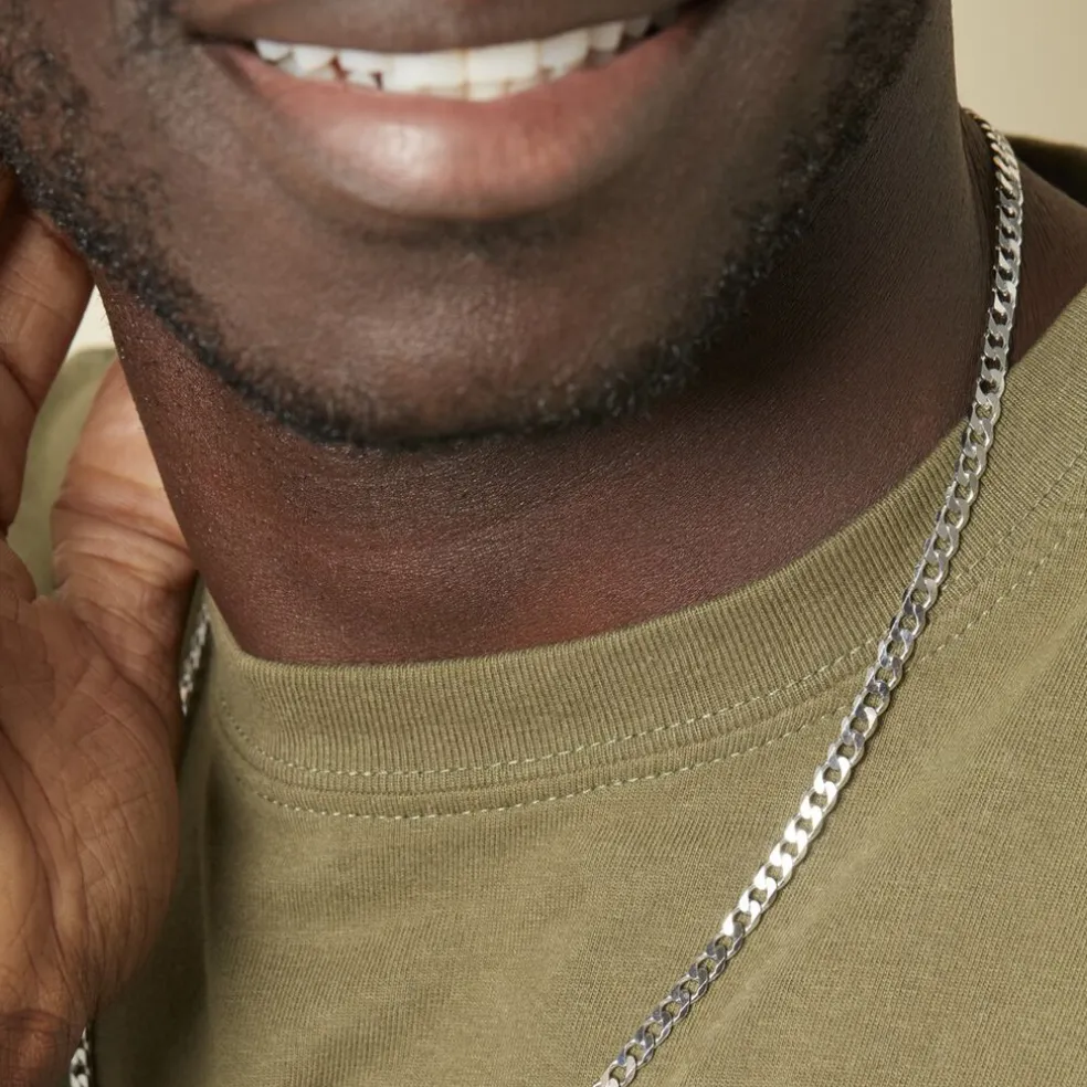 Chaîne Casper Maille Gourmette Argent Blanc