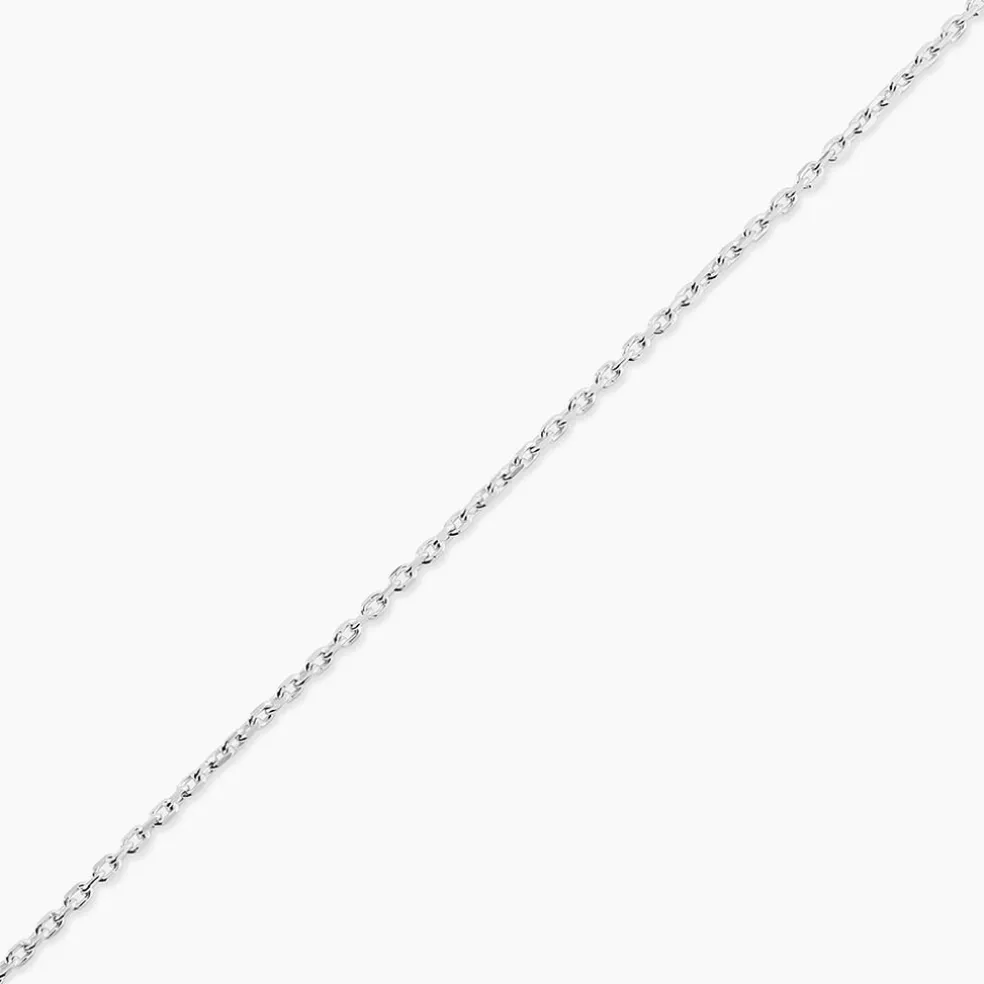 Chaîne Claudine Maille Forçat Argent Blanc