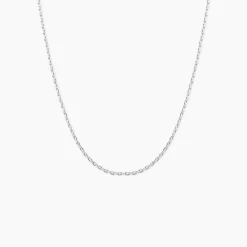Chaîne Claudine Maille Forçat Argent Blanc