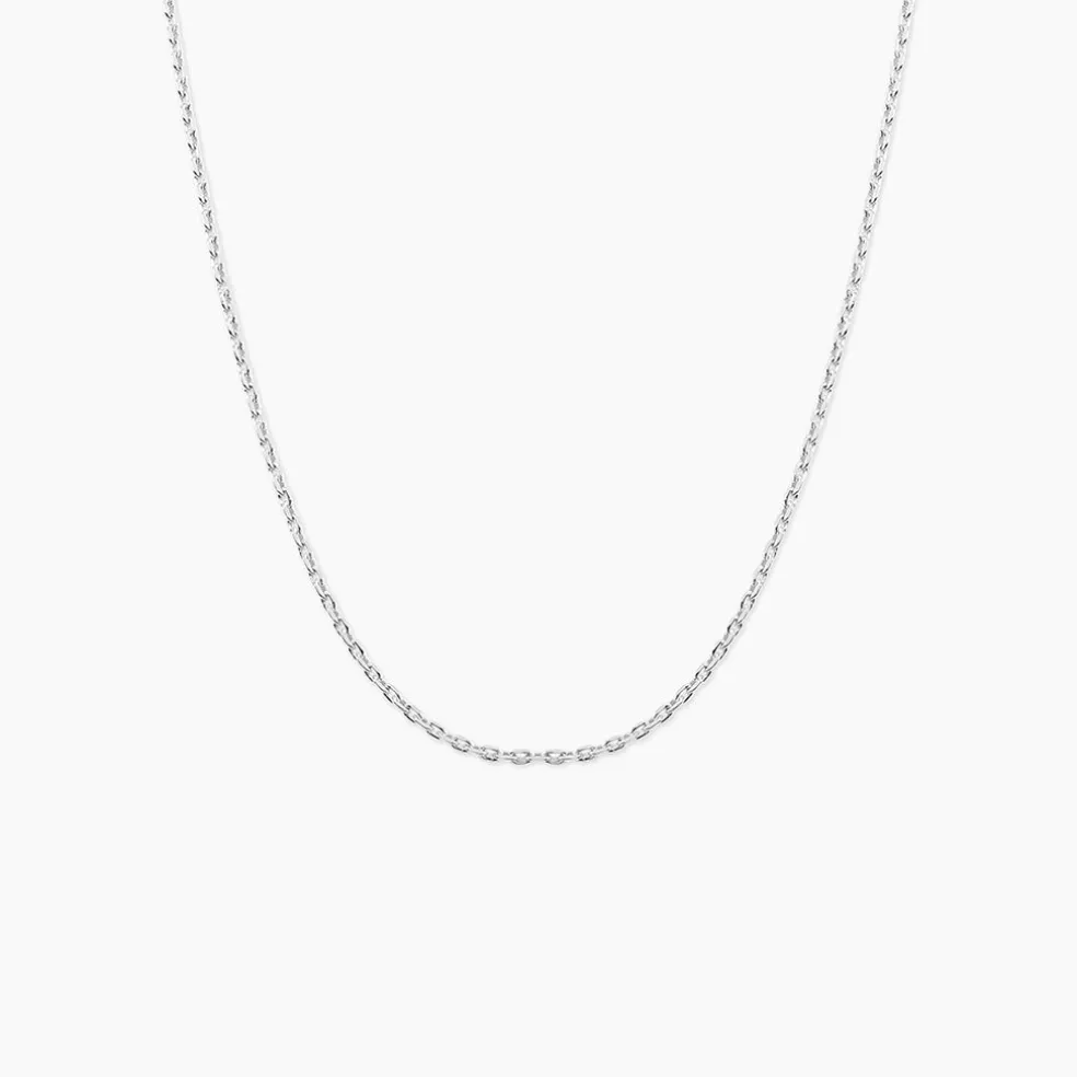 Chaîne Claudine Maille Forçat Argent Blanc