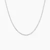 Chaîne Claudine Maille Forçat Argent Blanc