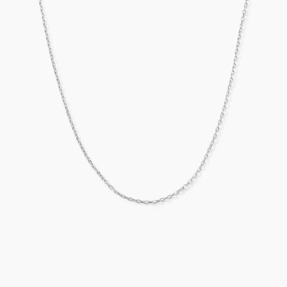 Chaîne Claudine Maille Forçat Argent Blanc
