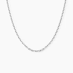 Chaîne Claudine Maille Forçat Argent Blanc