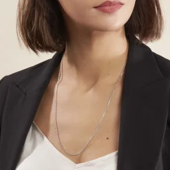 Chaîne Claudine Maille Forçat Argent Blanc