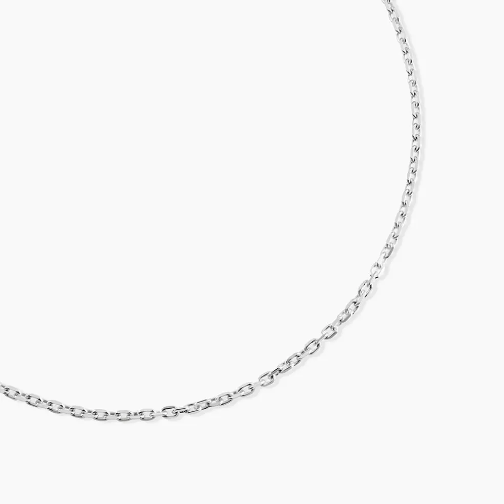 Chaîne Claudine Maille Forçat Argent Blanc
