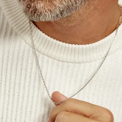 Chaîne Claudine Maille Forçat Argent Blanc