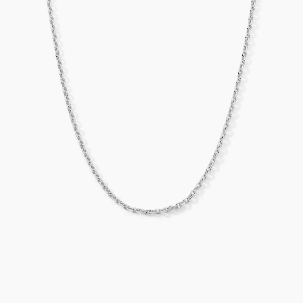Chaîne Claudine Maille Forçat Argent Blanc