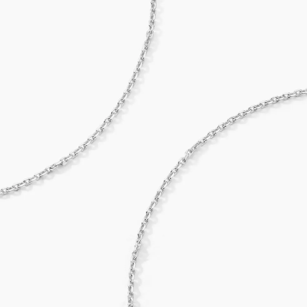 Chaîne Claudine Maille Forçat Argent Blanc
