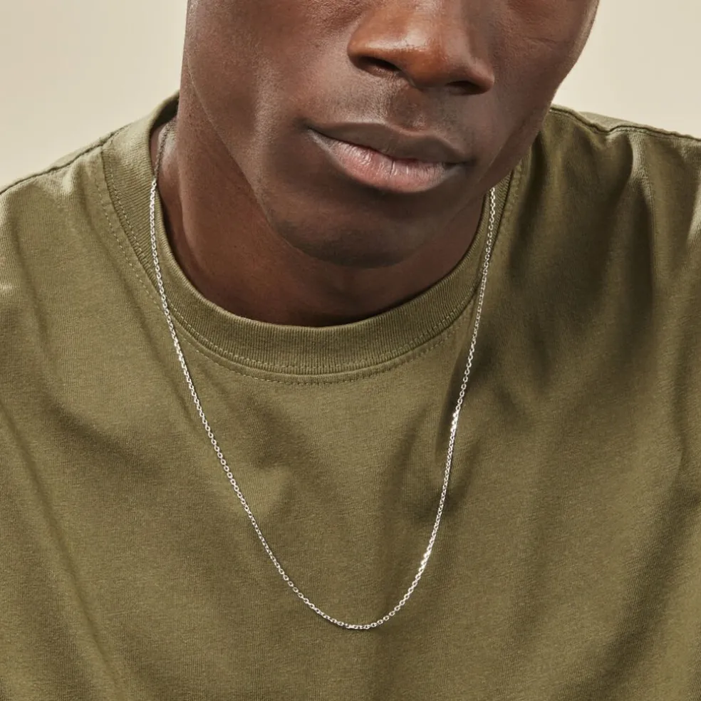 Chaîne Claudine Maille Forçat Argent Blanc