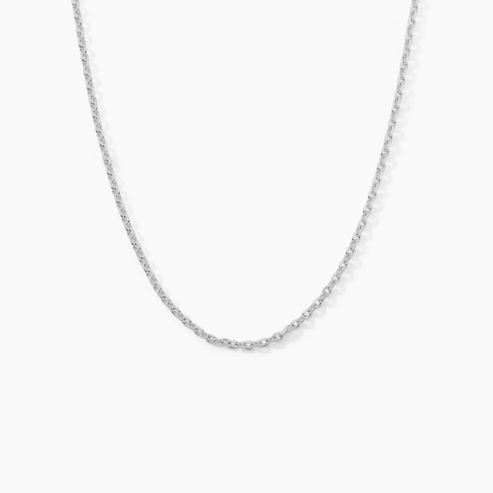 Chaîne Claudine Maille Forçat Argent Blanc