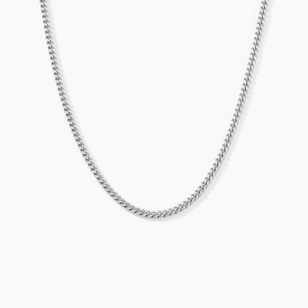 Chaîne Clementine Argent Blanc