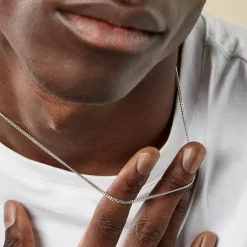 Chaîne Clementine Argent Blanc