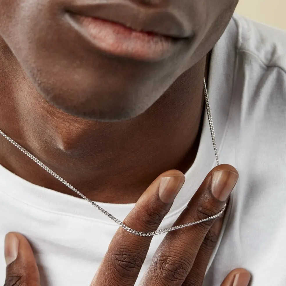 Chaîne Clementine Argent Blanc
