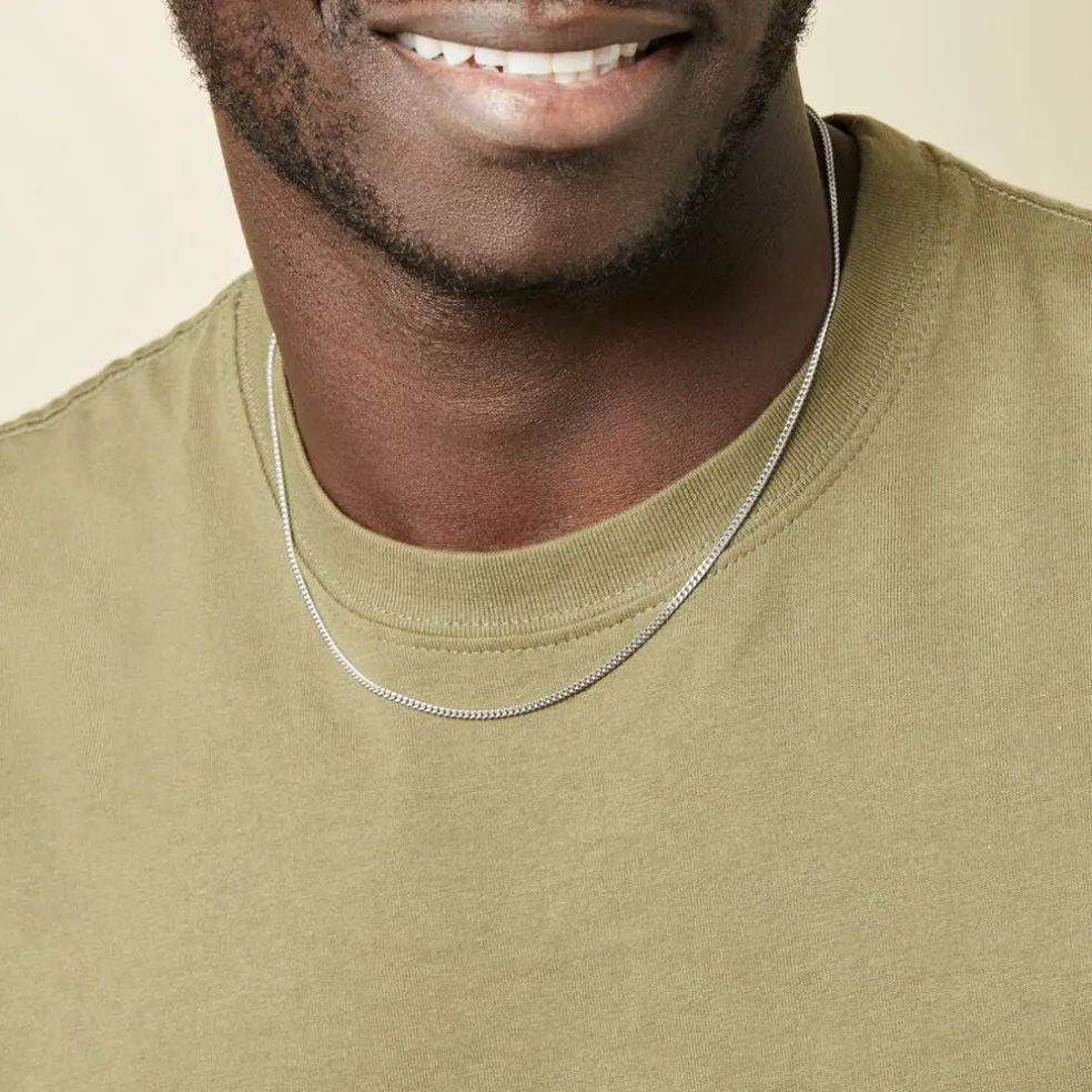 Chaîne Clementine Argent Blanc