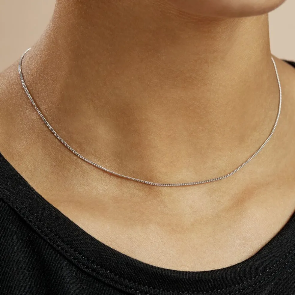 Chaîne Clementine Argent Blanc