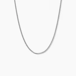 Chaîne Clementine Argent Blanc