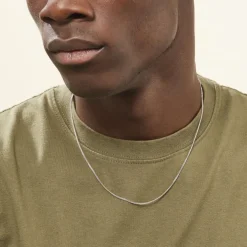 Chaîne Clementine Argent Blanc