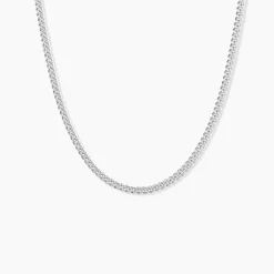 Chaîne Clementine Argent Blanc