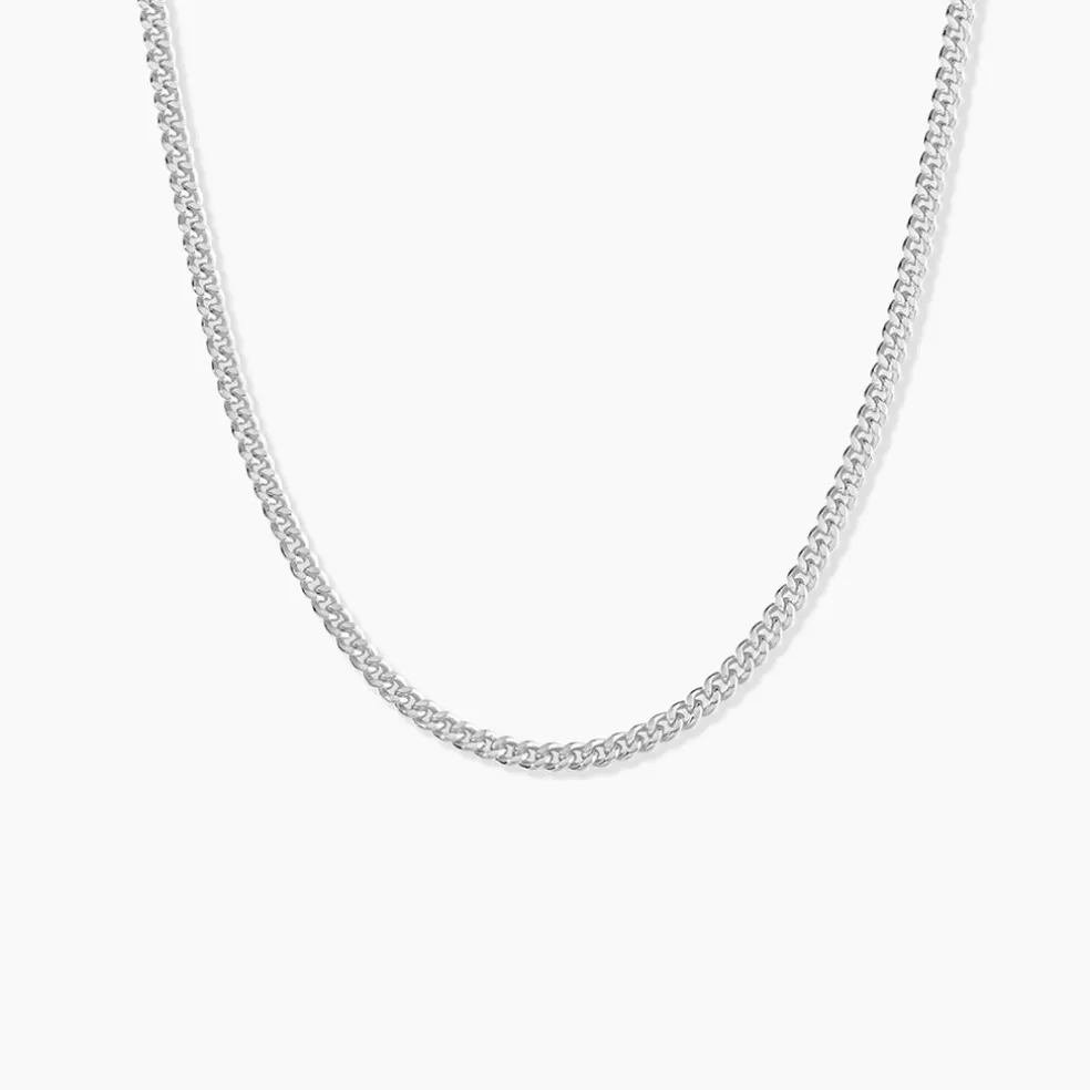 Chaîne Clementine Argent Blanc