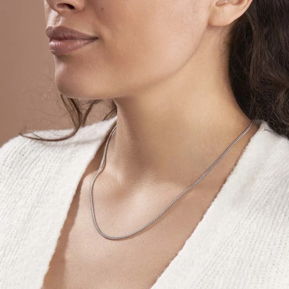 Chaîne Clementine Argent Blanc