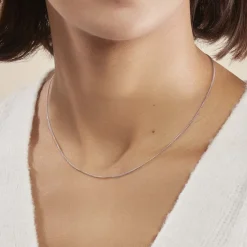 Chaîne Clementine Argent Blanc