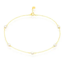 Chaîne De Cheville Akif Or Jaune Perle De Culture