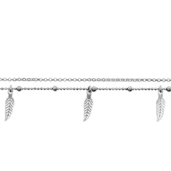 Chaîne De Cheville Azou Argent Blanc