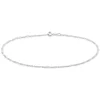 Chaîne De Cheville Cleona Maille Alternee 1/3 Argent Blanc